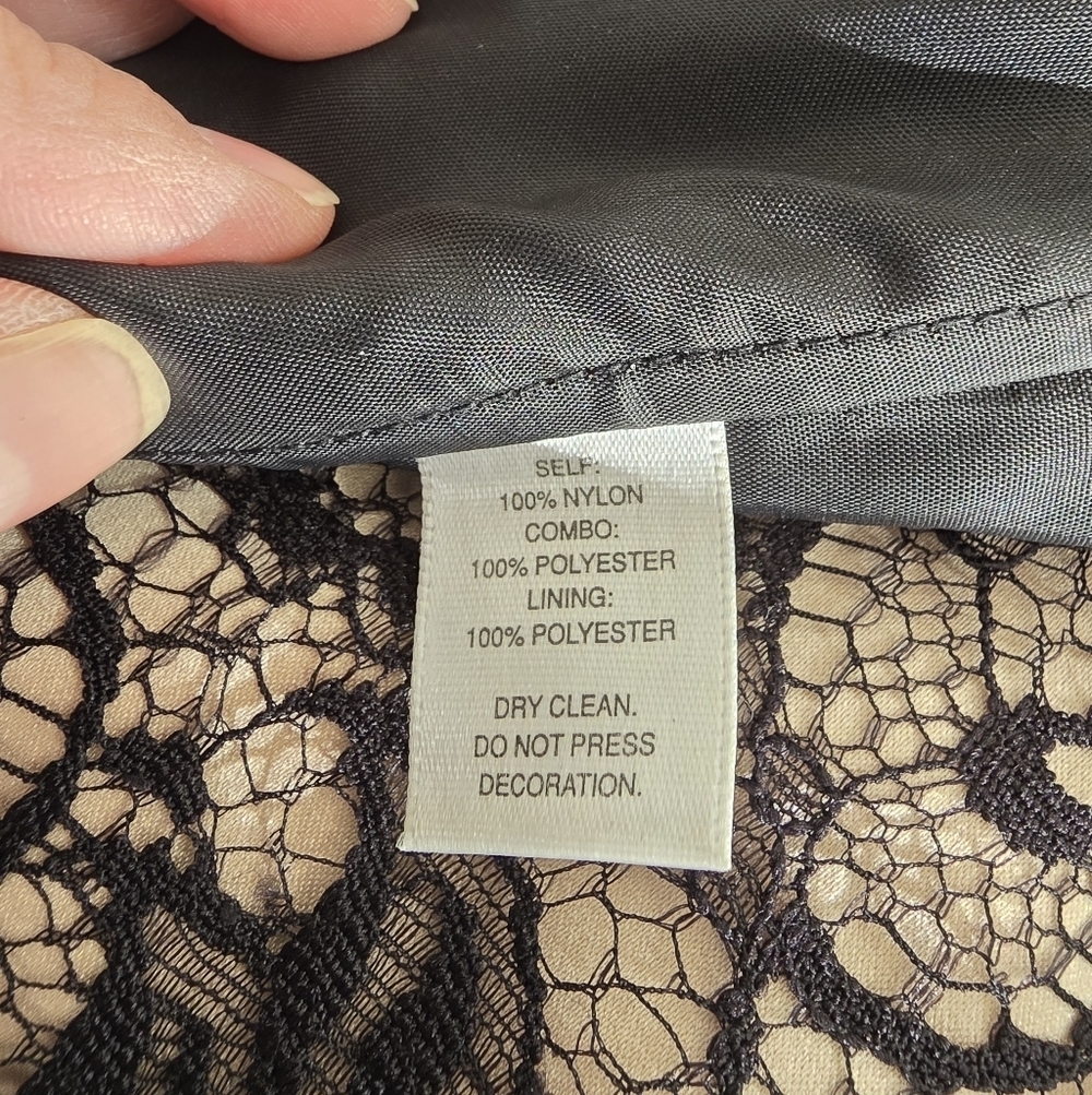 WHBM Strapless Black Lace Overlay Dress - Picture 8 of 8